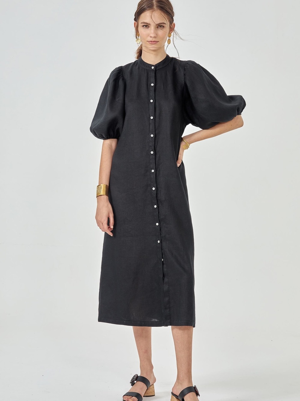 NWT Lanhtropy Bubble Linen Dress